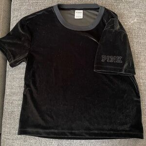 Victorias Secret Pink Velvet Cropped Top